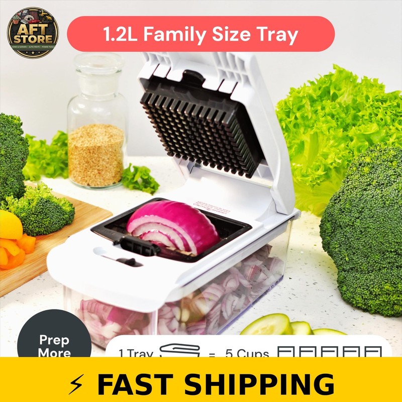 Fullstar Pro Chopper - Vegetable Chopper & Spiralizer, White gallery