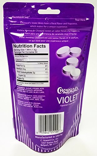 C Howards Violet Mints In Resealable Bag - 4 oz - 64 Individually Wrapped Candy gallery