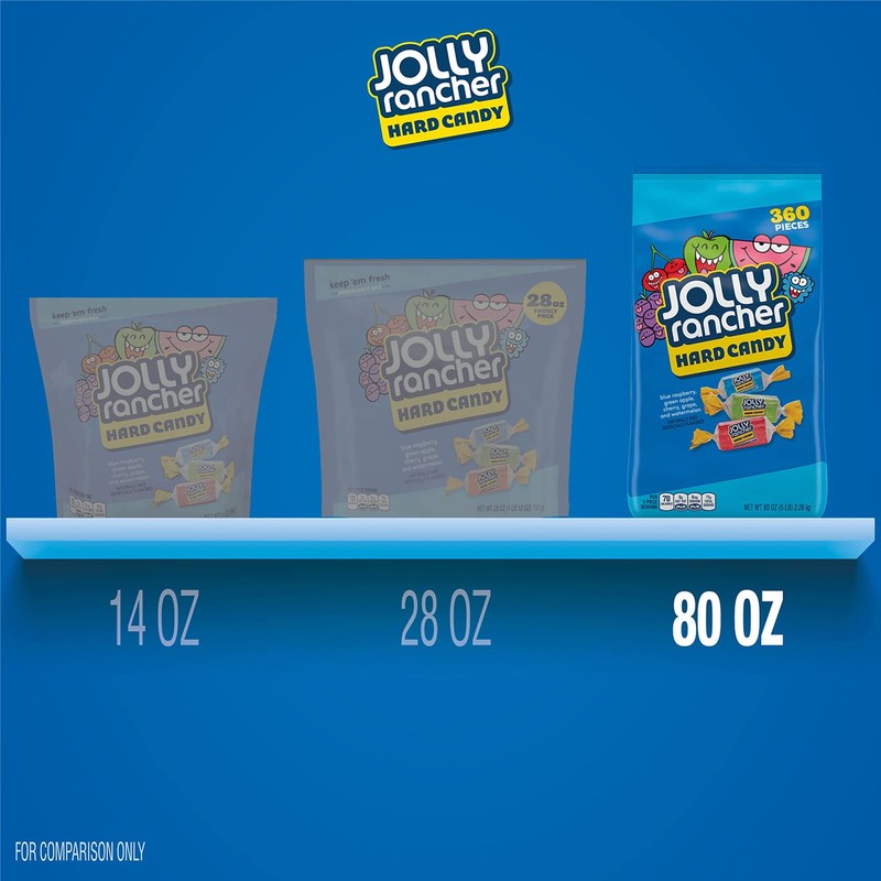 JOLLY RANCHER Assorted Fruit Flavored 5 lb (360 Pieces) (Pack of 1), Multi gallery