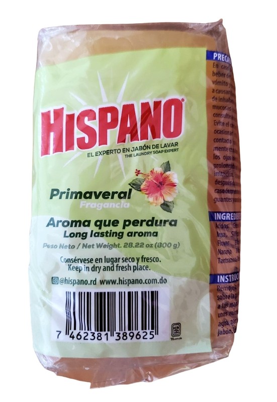 Hispano Laundry Soap Primaveral Soap Fresh Spring Scent 160 Gram bars 5 bars/PK gallery