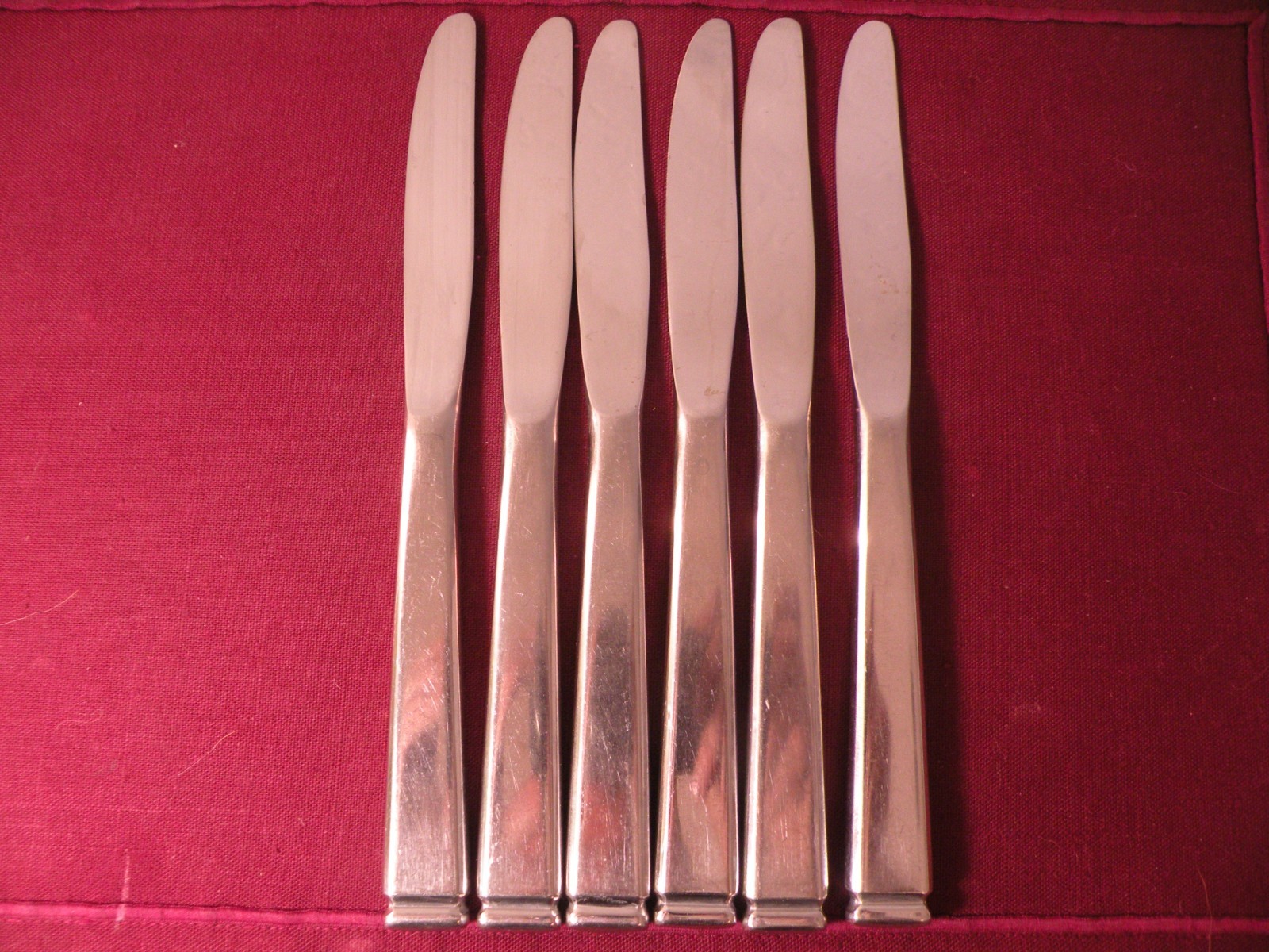 6 Dinner Knives Reed & Barton Barclay Glossy 18/8 Stainless Japan Knife 9" gallery