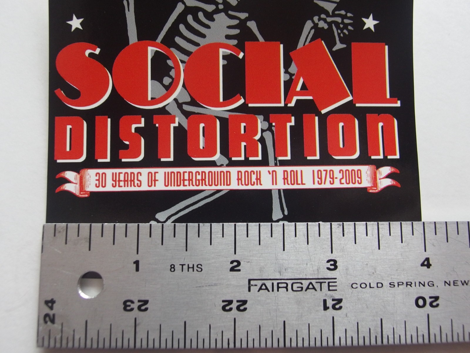 Social Distortion 30 Years Skeleton Logo Sticker C&D Visionary Punk Rock 4x4.25" gallery