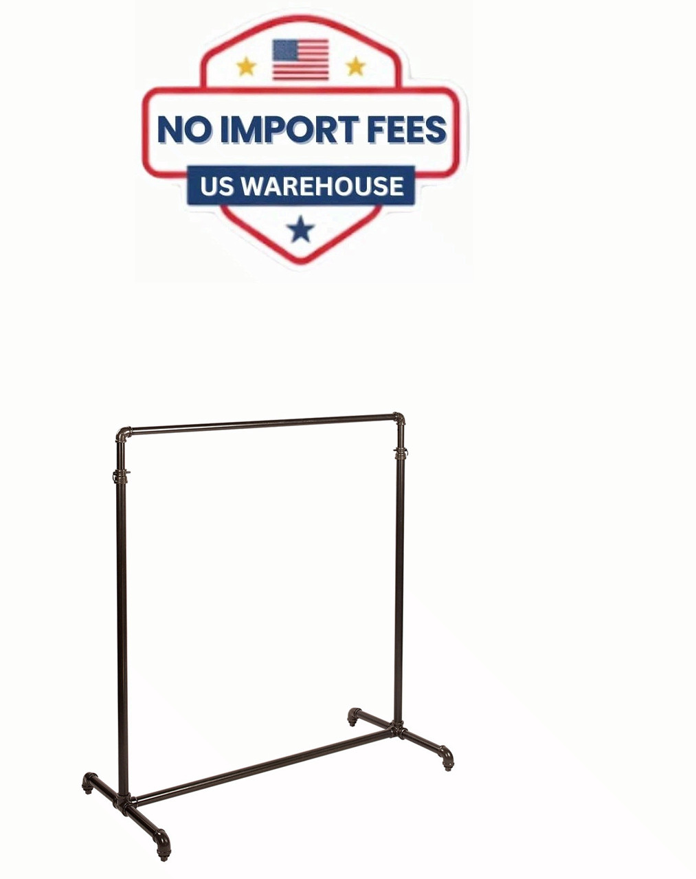 Boutique Pipe Single-Rail Ballet Bar Rack 48"W x 23½”D x 48"-72"H gallery