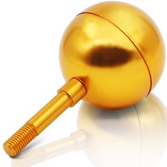Anley Authentic 3″ Flagpole Ball Topper Ornament – Gold Anodized Aluminum Finish