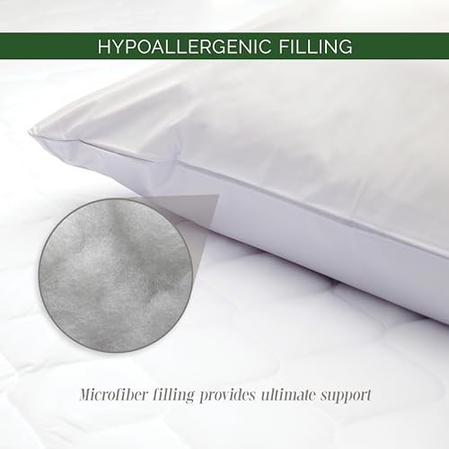 Fluffy Full Body Pillow Insert - Soft Poly-Cotton Shell, Siliconized Fiber Filli gallery