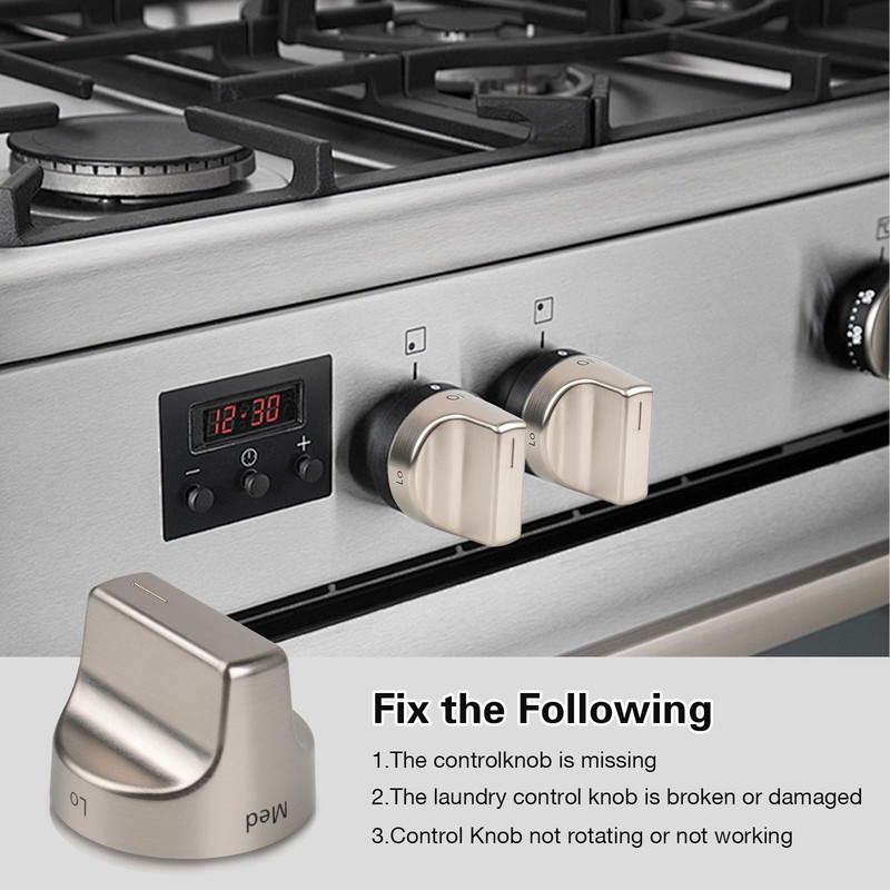W11239985 W10850015 Stove Knobs for Whirlpool | Stainless Steel Control Knob ... gallery