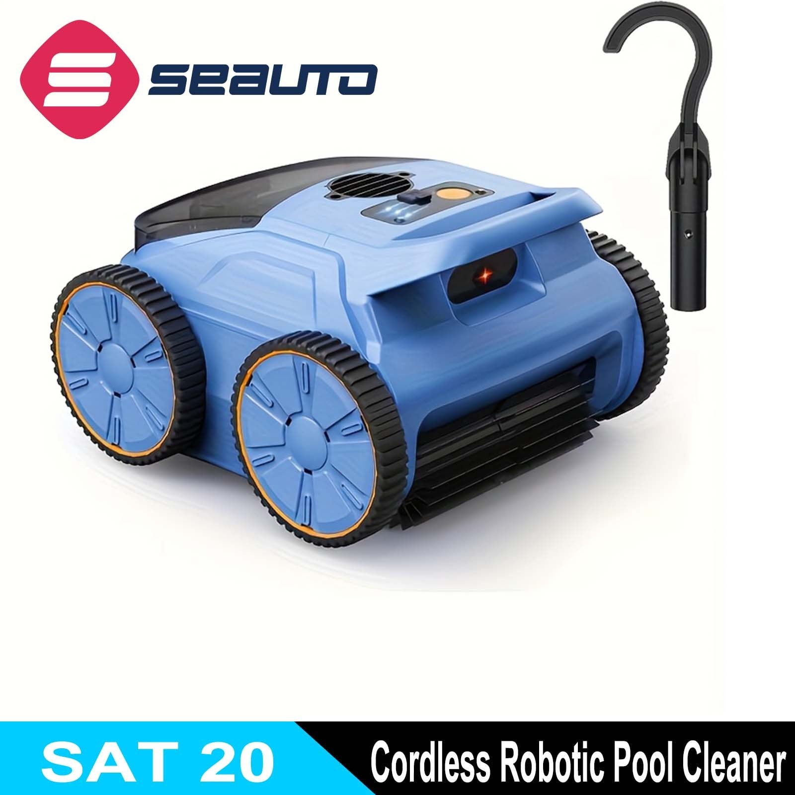 Seauto SAT20 Robotic Pool Vacuum Cleaner Sonar Navigation for Inground Pools NEW gallery