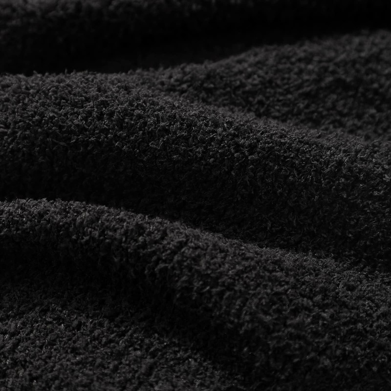 bearberry Super Soft Fluffy Throw Blanket Lightweight Twin(60″x80″), Black gallery