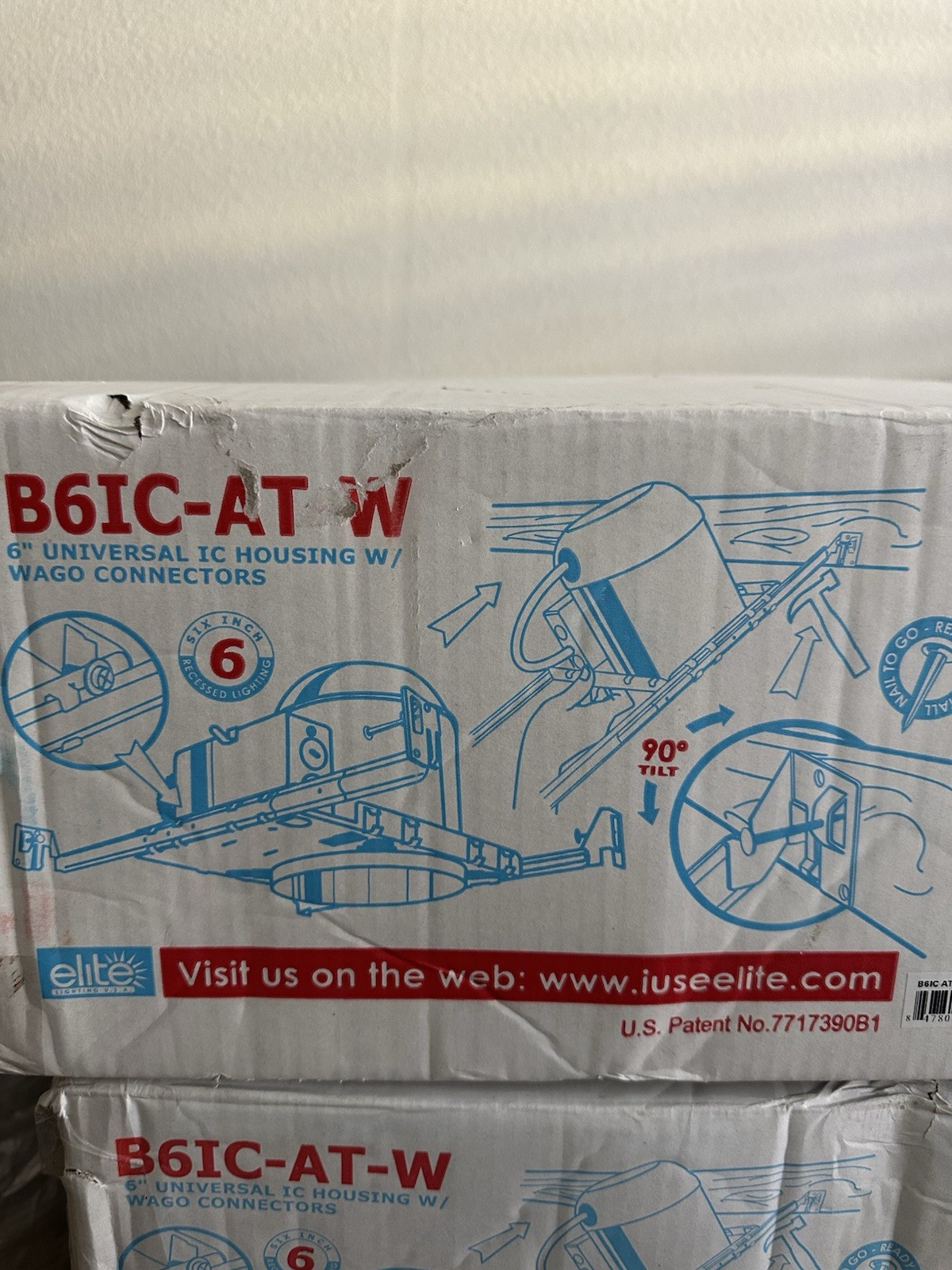 Elite B6IC-AT-W. 6 PACK, Ceiling Mount Recessed Housing. 6” gallery