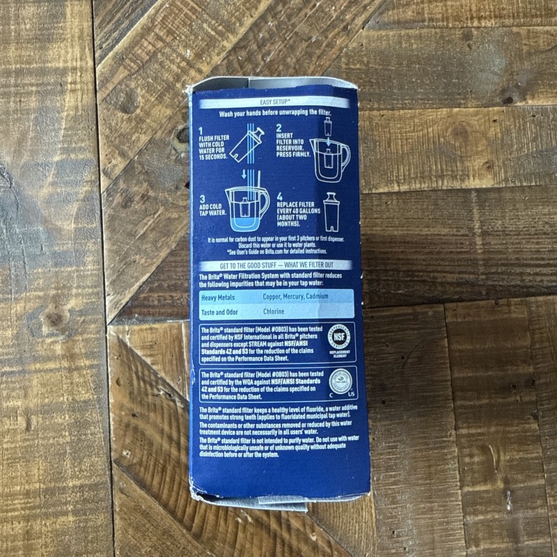 Brita Water Filter Replacement for Pitchers – 4 Count Pack Model 0B03 | New gallery