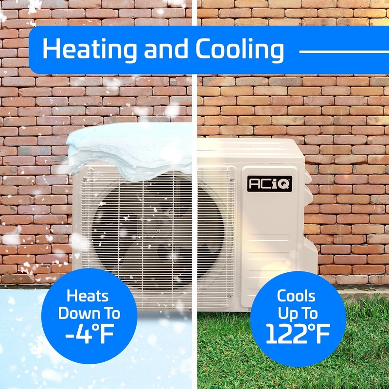 9000 BTU 19 SEER Ductless AC Mini Split Heat Pump Air Conditioner 115V, 16' Kit gallery