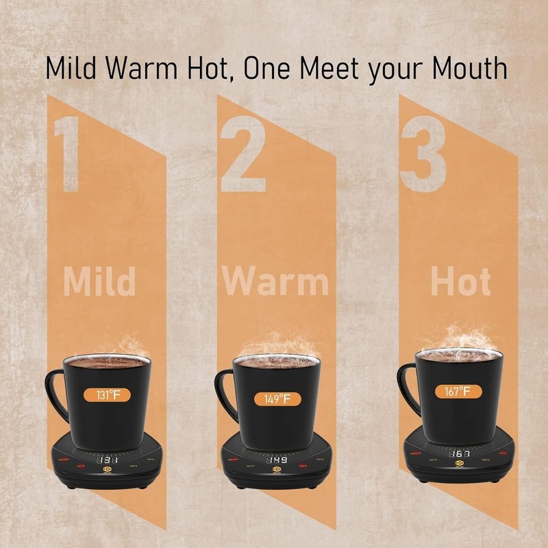 Compact Electric Coffee Mug Warmer – Perfect Gift for Coffee Lovers, 167°F Max gallery