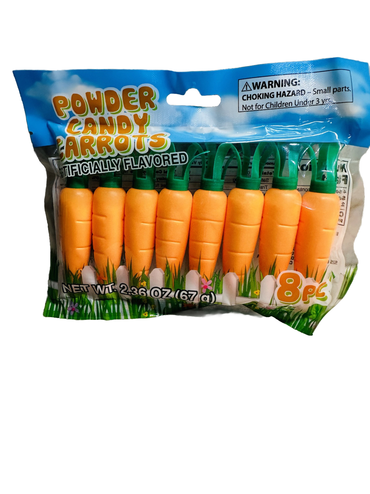 1Pack Easter Powder Candy Carrots 2.36oz/67g. 8 Pc- Basket Filling. See Below gallery