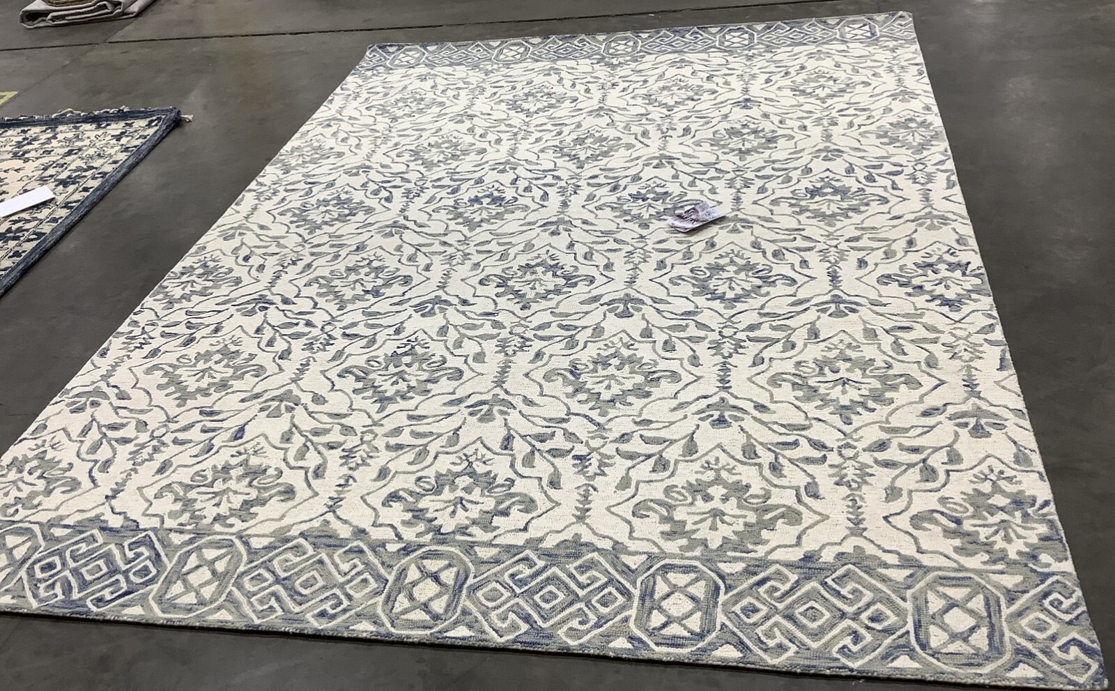 L BLUE / IVORY 9'-0" x 12'-0" Back Stain Rug, Reduced Price 1172680928 DDY901L-9 gallery