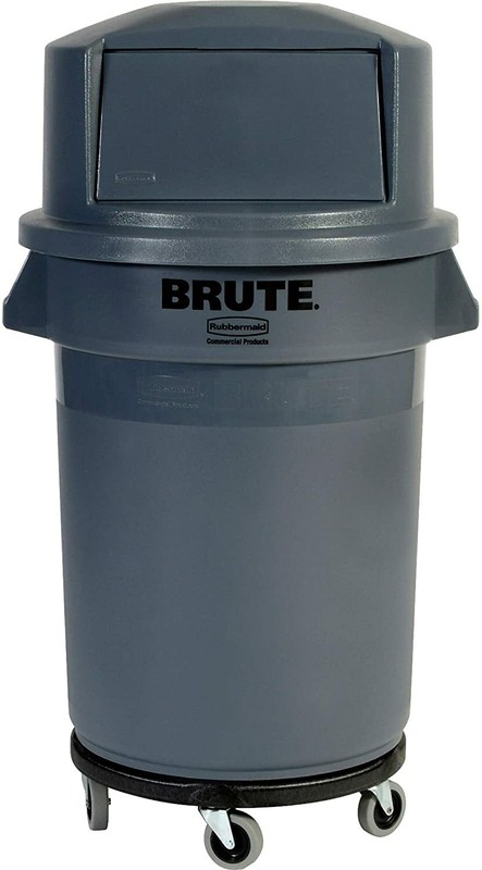 Heavy-duty BRUTE Trash Can Dolly with Casters Garbage Transporting 250lbs Loads gallery