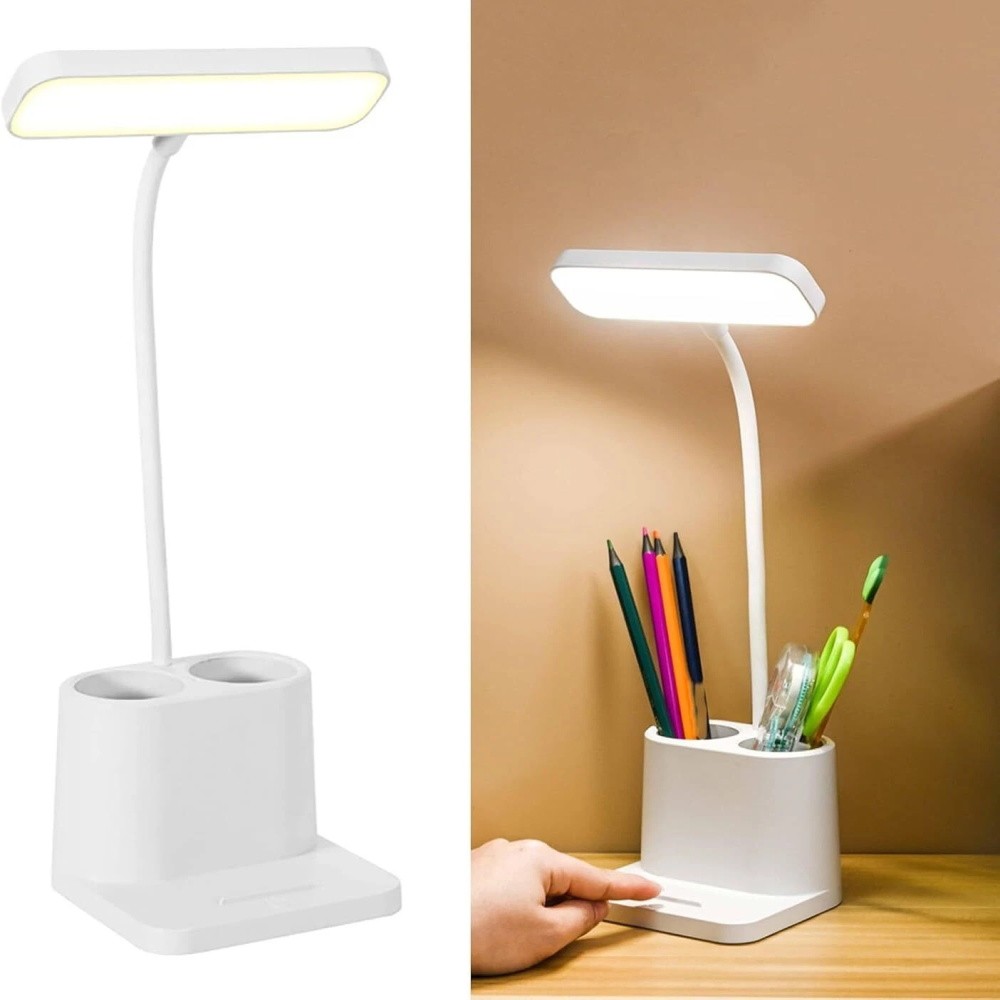 LED Desk USB Light Dimmable Bedside Reading Lamp Rechargeable Touch Control USA gallery