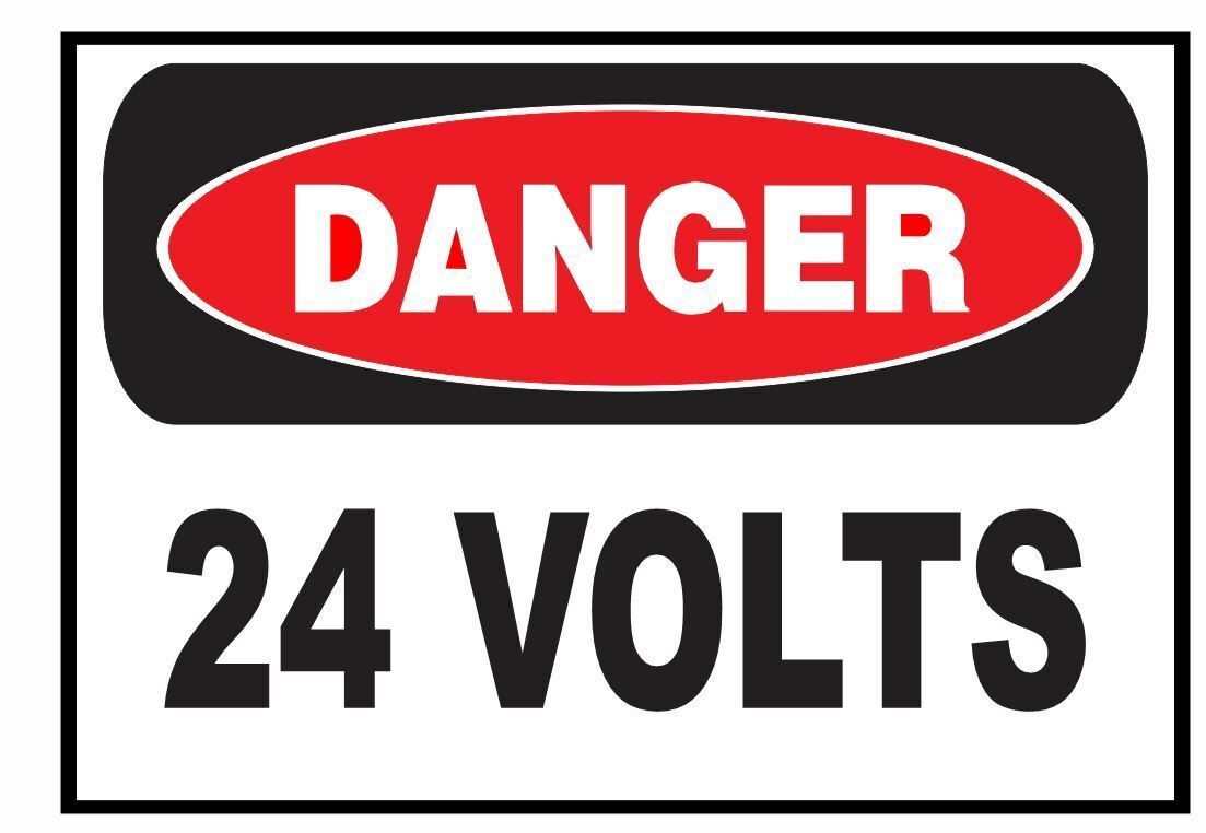 Danger 24 Volts Warning Sticker Decal gallery