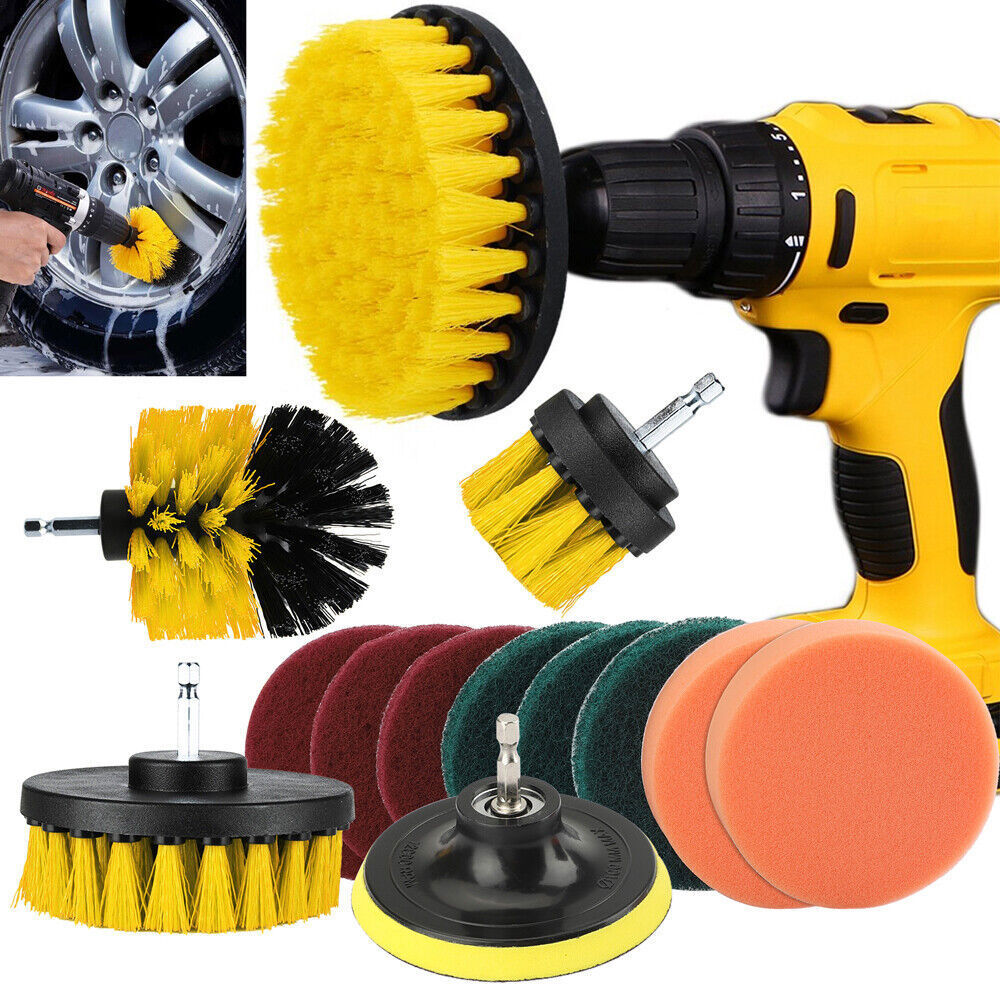Drill Brush Attachment Set Power Scrubber Cleaning Kit Combo Scrub Tub Clean gallery