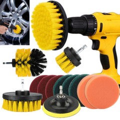 Drill Brush Attachment Set Power Scrubber Cleaning Kit Combo Scrub Tub Clean