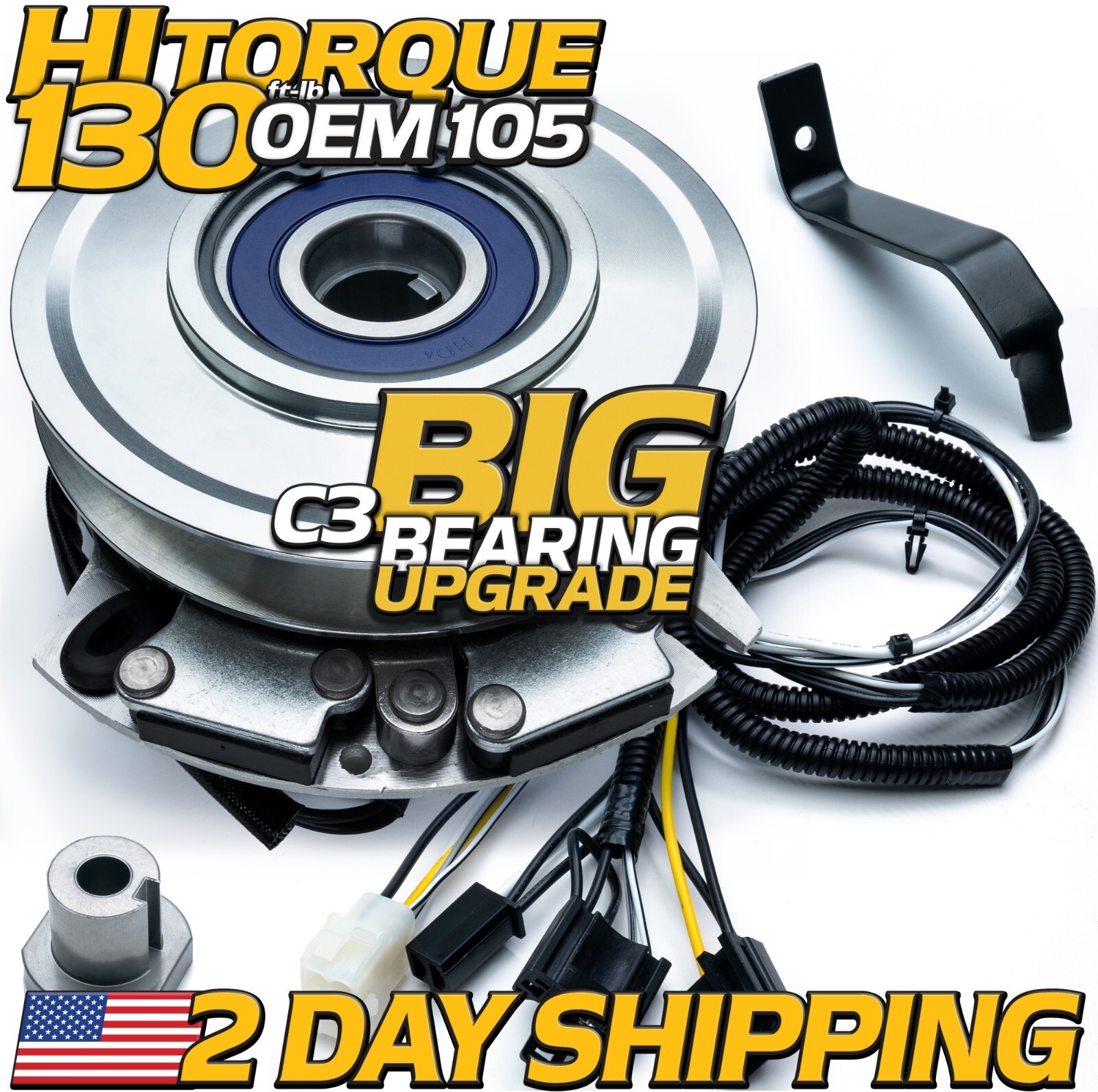 HiTorque Clutch & Wire Harness fits John Deere GY20878 GY20108 GY21127 GX22226 gallery