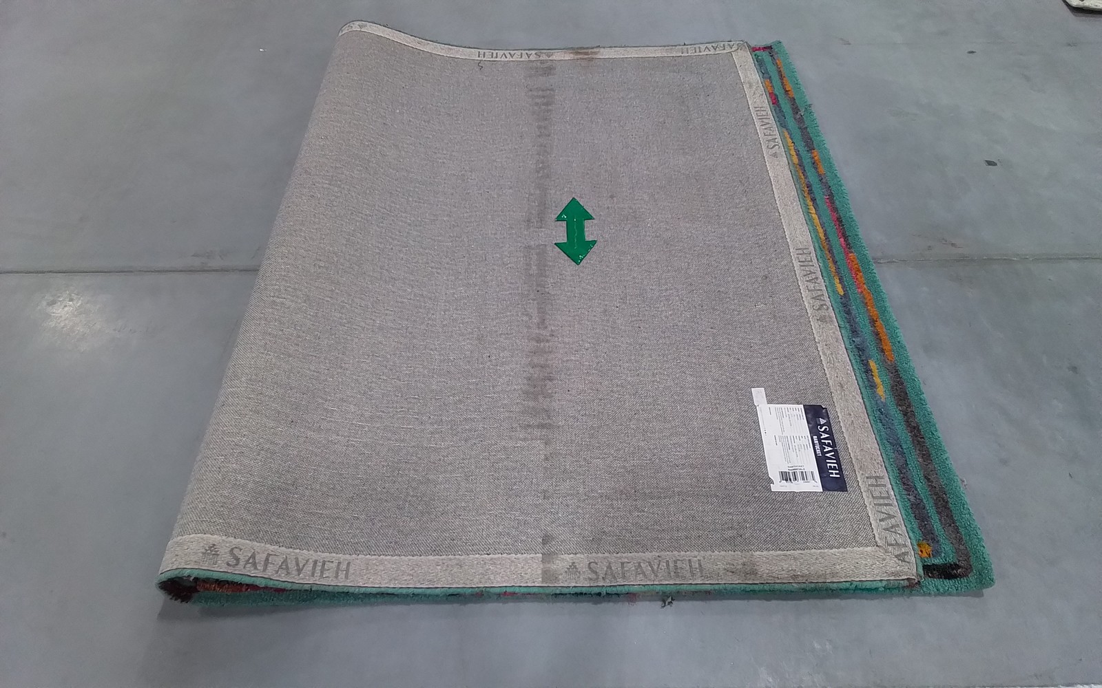 TEAL 5'-0" x 8'-0" Back Stain Rug, Reduced Price 3172810590 NAN603A-5 gallery