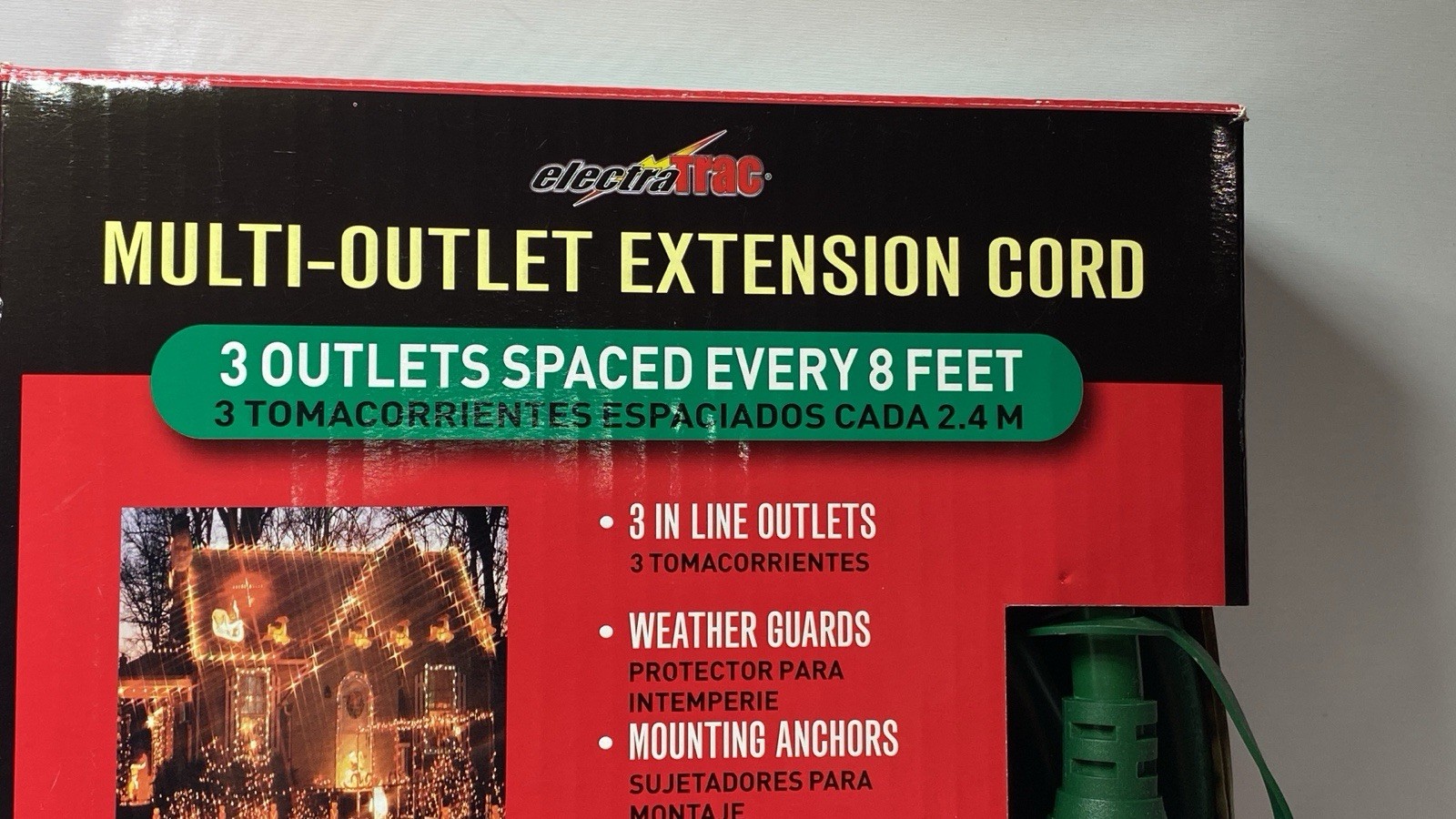 ElectraTRAC In-line Multi-Outlet Extension Cord 14/3 Heavy Duty 25 Foot Long gallery