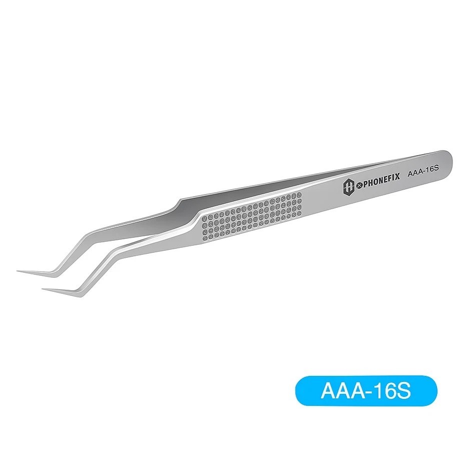Curved Precision Tweezers Anti-Static Non-Magnetic Phone PCB IC Solder Repair gallery