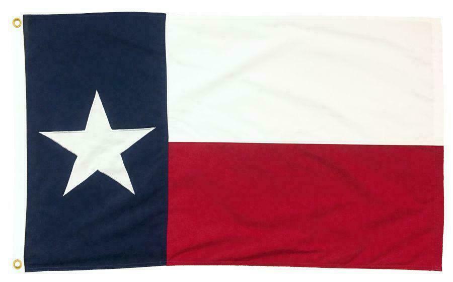 Sewn Cotton Texas Flags - Heavy canvas header with brass grommets -3X5 FT gallery