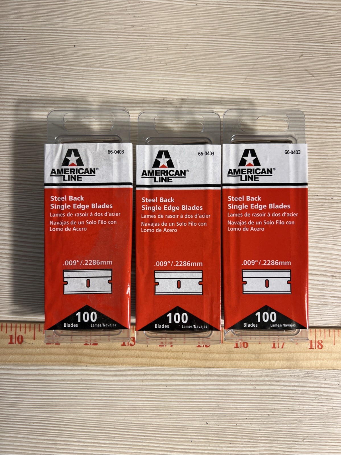Single Edge Razor Blades .009 Steel Back American Line Carbon Steel 300 blades gallery