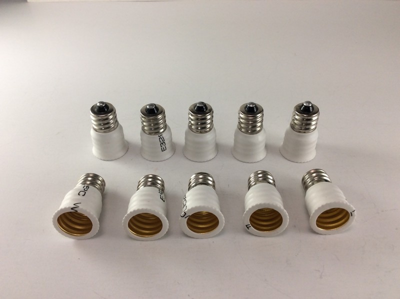 NEW! 10pcs E12 to E14 Extend Base Edison Light Bulb Lamp Adapter Converter Screw gallery