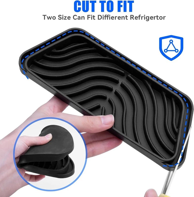 Refrigerator Drip Catcher Tray - 2 Pack Non-Slip Silicone for Samsung & GE gallery