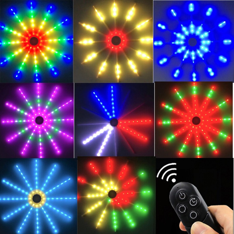 18Modes LED Home Decor Firework Lights With Remote Colorful RGB Lamp for Party gallery