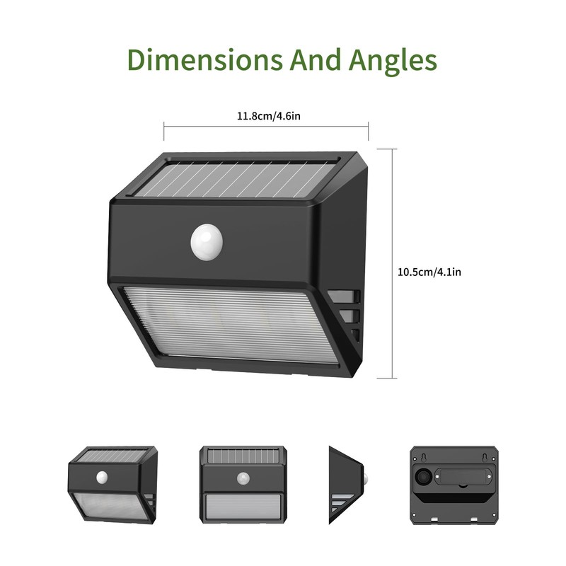 Solar Powered Motion Sensor Wall Light Mainstays 200 Lumens Outdoor gallery