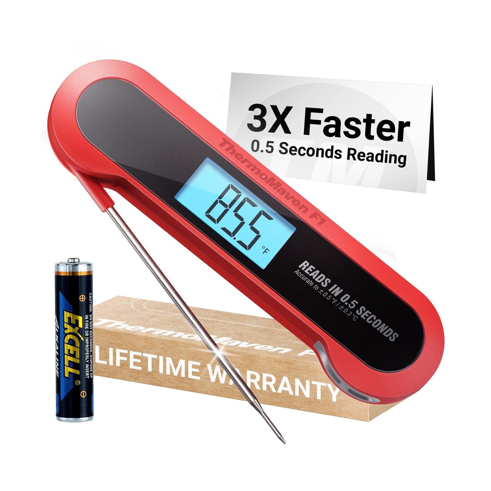 Professional 3X Faster 0.5sec Instant Read Meat Thermometer Digital... Fast Ship gallery