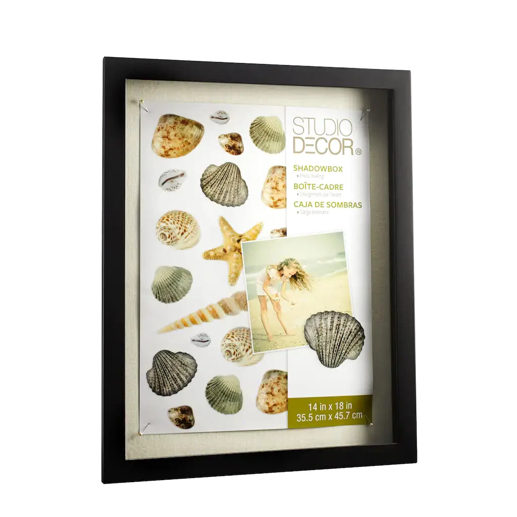 Black Hinged 14"x18" Shadow Box Picture Frame ~ Front or Back Loading gallery