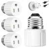 Light Socket Plug Adapter 3 Pack, E26 3 Prong Bulb to Outlet Converter for Garag gallery