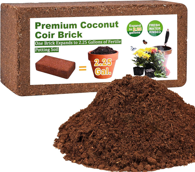 Organic Coco Coir 1 Pcs Compressed Coconut Coir Brick Coconut Fiber Husk Substra gallery