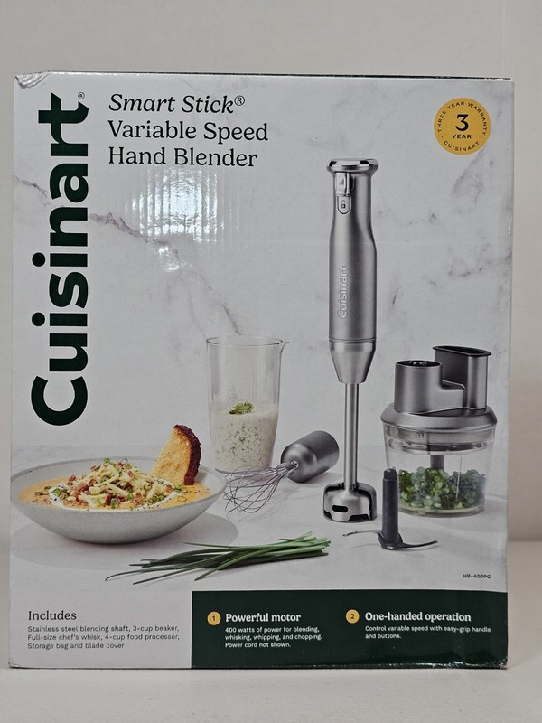 Cuisinart Smart Stick Variable Speed Hand Blender Food Processor HB-400pc Sealed gallery