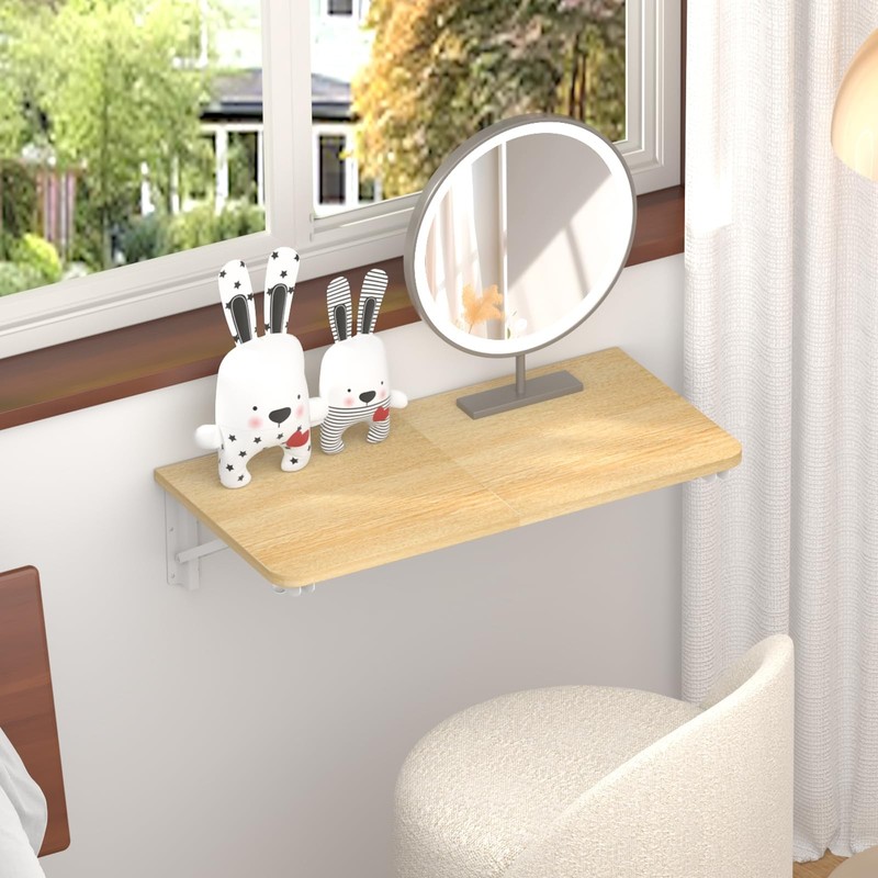 Wall Mount Folding Drop Leaf Table Floating Desk HeavyDuty Bracket Laundry gallery