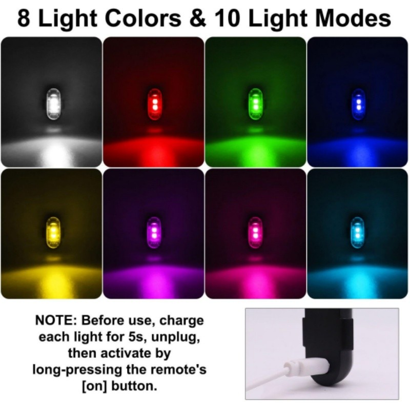 Wireless Magnetic Strobe LED Lights with Remote Control,8 Colors Waterproof gallery