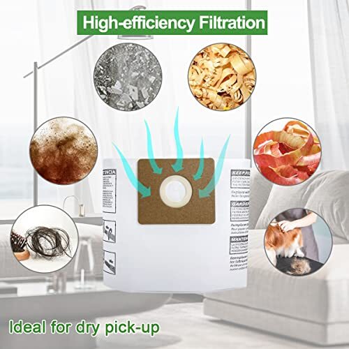 12 Pack Type B Vacuum Filter Bag Compatible with Shop Vac 2-2.5 Gallon All Aroun gallery