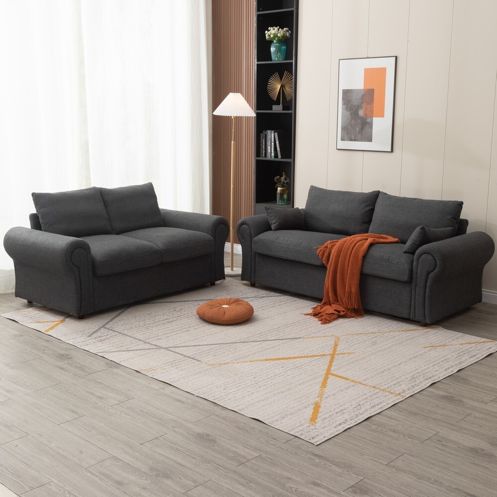 Modern 2 / 3 Seater Fabric Sofa Couch Settee with Under Storage Furniture