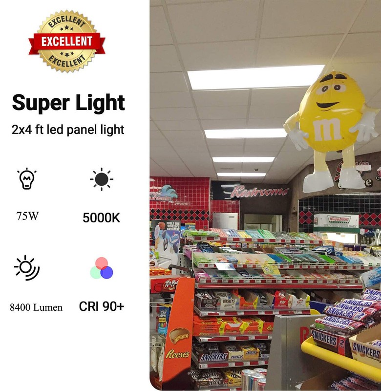 2x2 FT LED Panel Lights, 2x4 FT Recessed Edge-Lit Drop Ceiling Lights Fixture gallery