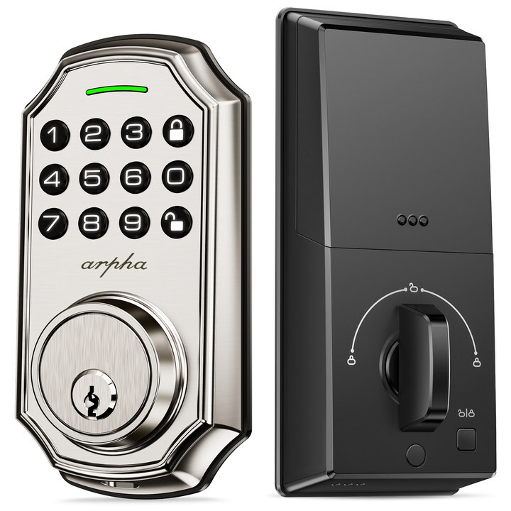 ARPHA Smart Front Door Lock Set 100Code Electronic Keypad Deadbolt Keyless Entry gallery