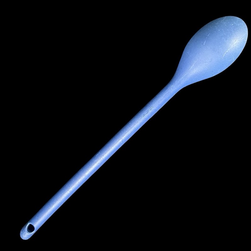 Blue Cooking Spoon Solid Plain Kitchen Utensil Single Item Durable Handle gallery