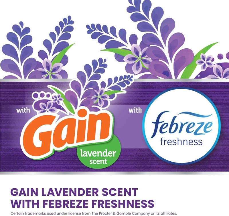 Glad ForceFlex Tall Kitchen Drawstring Trash Bags, 13 Gal, Gain Lavender, 80 Ct gallery