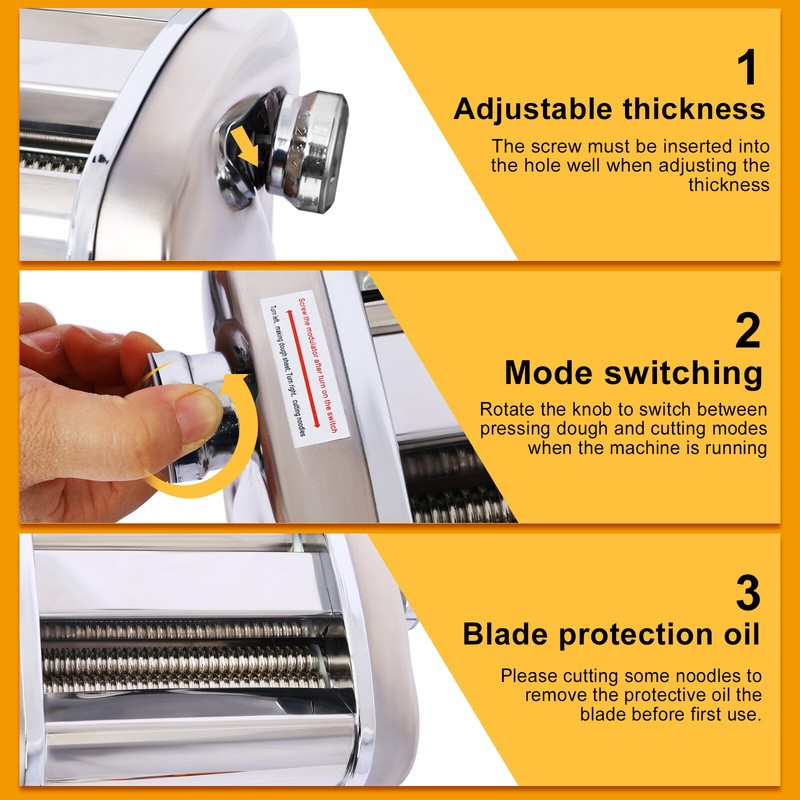 Electric Pasta Maker Machine Noodle Maker Stainless Steel Home Use with Blade gallery