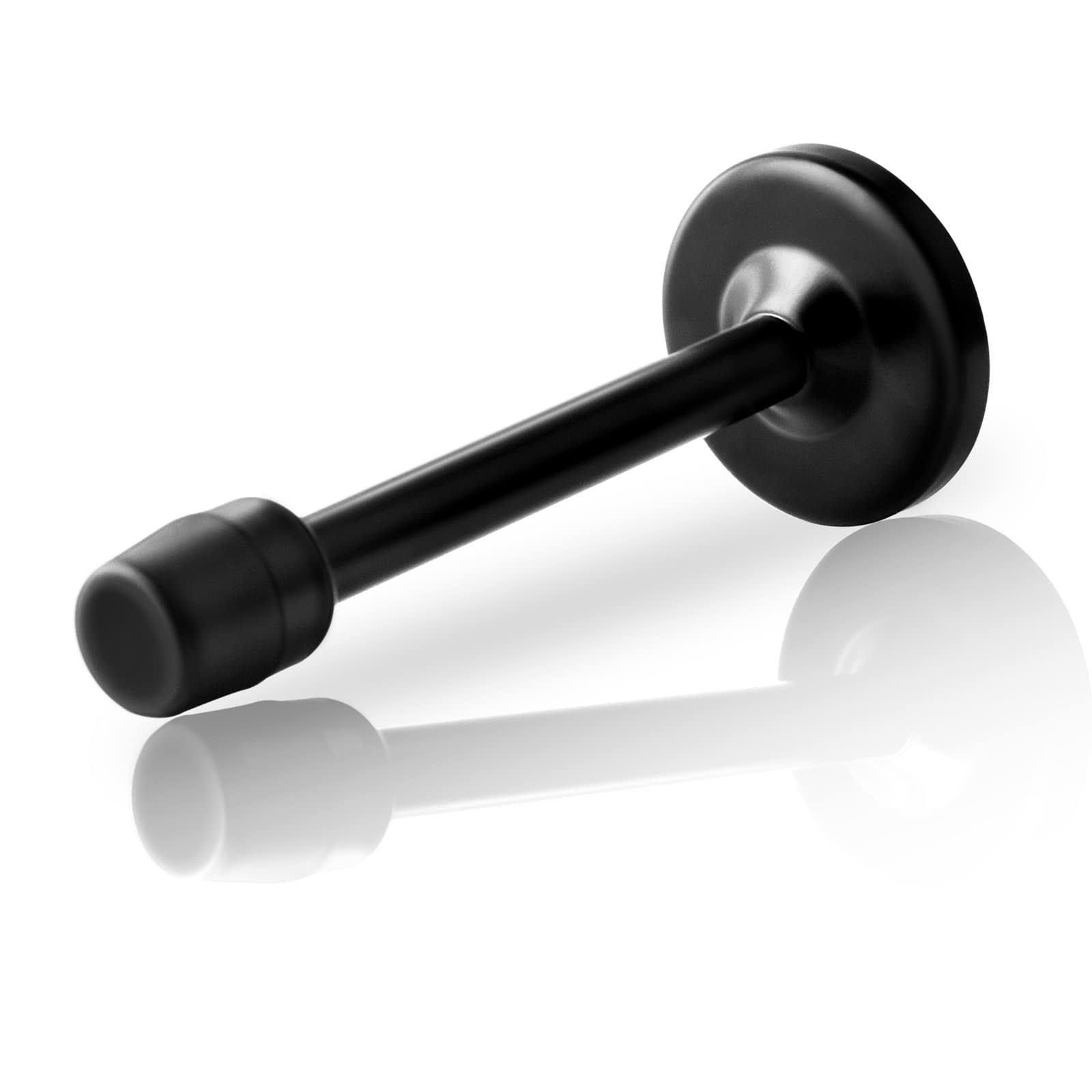Door Stopper, 6 Inch(150mm) Stop Extra Long Wall 6 inch X 1 pack, Black gallery
