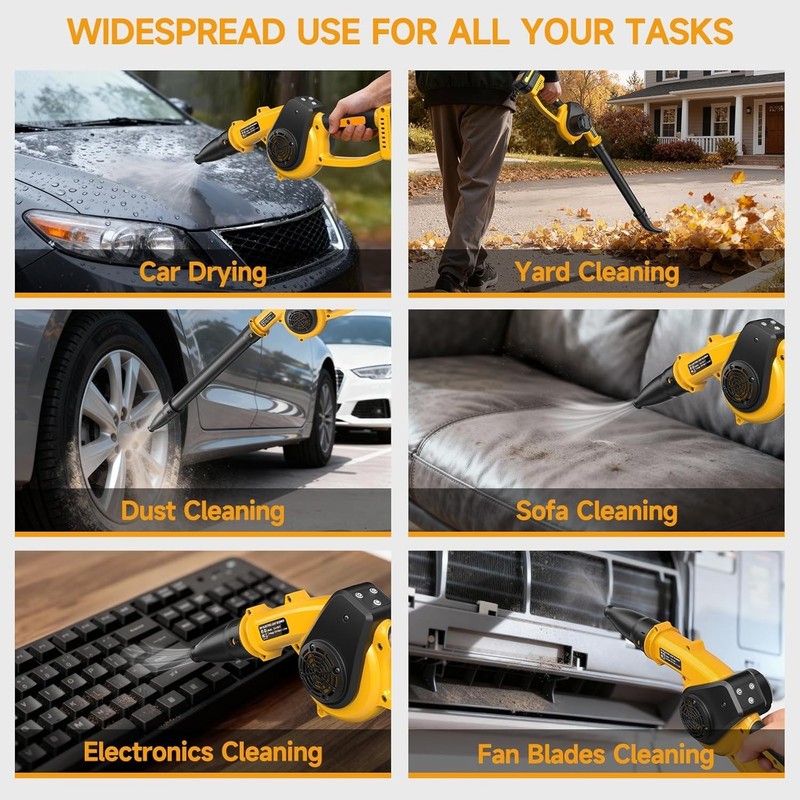 Efficient Battery-Powered Leaf Blower with Two Batteries & Fast Charger Included gallery