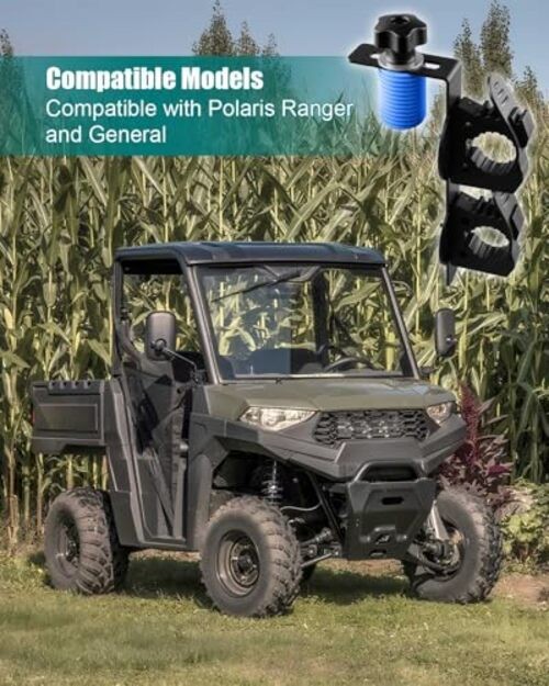 UTV Tool Holder Bed Mount with Rotatable Rubber Clip Compatible with Polaris gallery